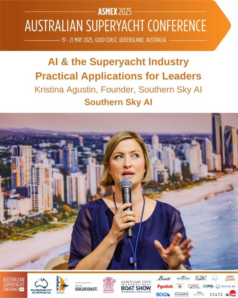 Kristina Agustin Speaks on AI at the Australian Superyacht Conference 2025 - Southern Sky AI Announcements